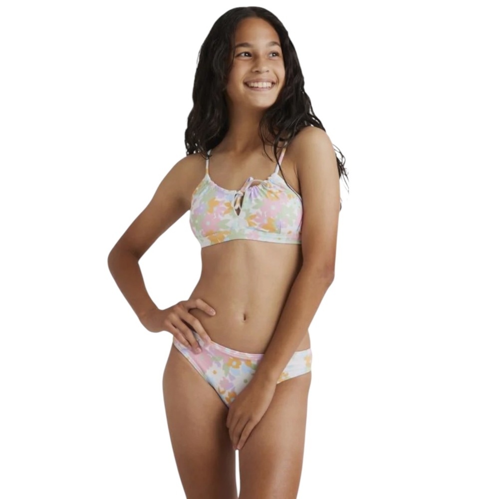 Billabong Tropical Kissed By The Sun Floral Bikini Bottoms Girls 14 UPF 50+ NWT